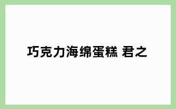 巧克力海绵蛋糕 君之